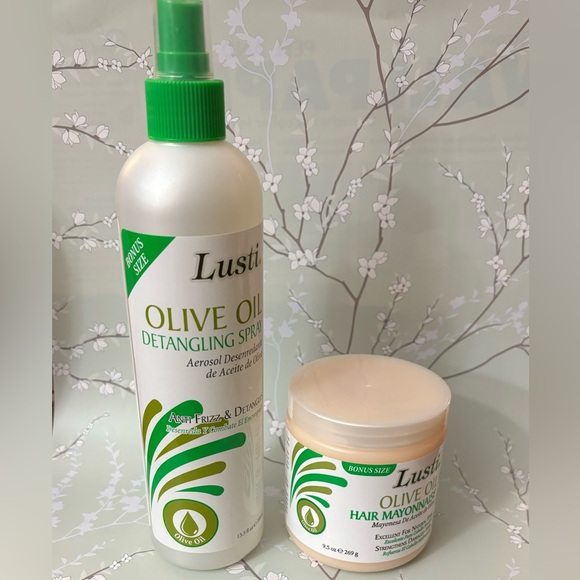 LUSTI OLIVE OIL DETANGLING SPRAY & OLIVE OILHAIR MAYONNAISE. - Picture 1 of 10